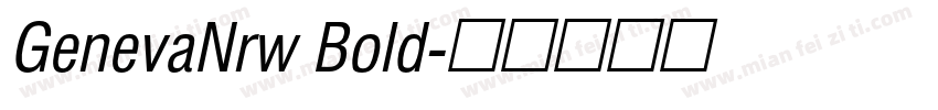 GenevaNrw Bold字体转换